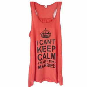 Bella Sleeveless Keep Calm Graphic T-shirt M